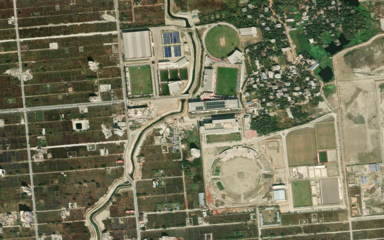 Aerial map of Bashundhara Sports City